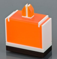 Creamsicle - Corian, Plexi Glass - $340