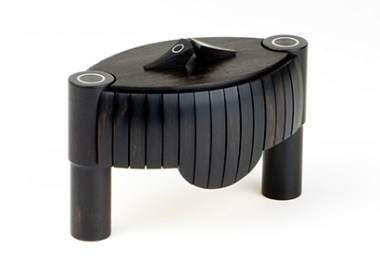 Turned on Ends - Ebony, Silver, Aluminum - $1,150